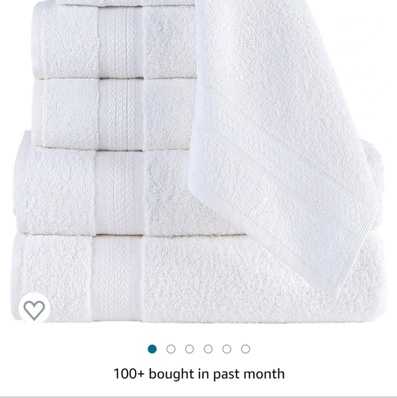 6 Piece Towel Set, 2 Bath Towels 2 Hand Towels 2 Washcloths, Soft and Ab… - Picture 4 of 6